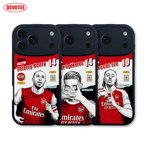 哲凯赖什手机壳17Promax阿森纳ip16亨利15plus埃泽iqoo13皮纹软壳mate70萨卡足球pura70厄德高K80米15荣耀400