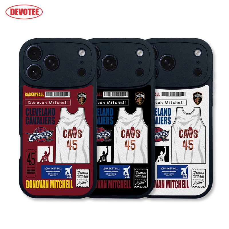 多诺万米切尔手机壳17Promax骑士队ip16篮球15plus全包边iqoo13皮纹软壳mate70/60车手pura70 K80米15荣耀400