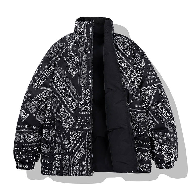 双面穿棉衣外套情侣款棉服潮牌加厚面包服羽绒棉休闲百搭港风外套