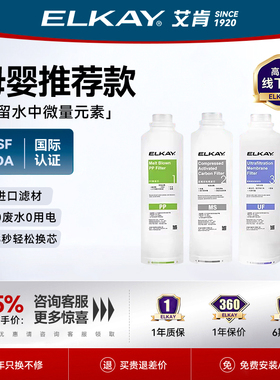 ELKAY艾肯滤芯EFU23/EFU23D超滤膜PP/MS/UF 家用净水器过滤器配件