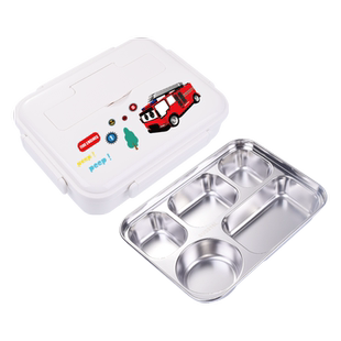 大容量316不锈钢饭盒儿童专用餐具分格餐盘中小学生保温午餐盒盖