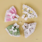 扭扭棒小狗迷你娃衣蕾丝花边格子裙子用配件衣服手工diy可爱配饰