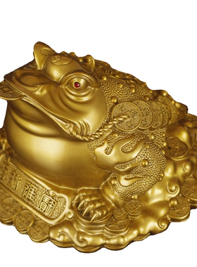 纯铜金蟾彩绘客厅开业礼品