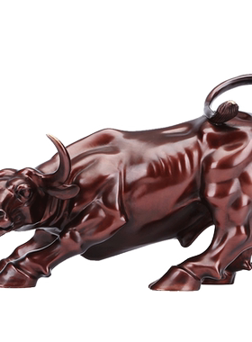 铜华尔街牛摆件铜牛办公室客厅家居牛装饰品工艺品牛开业礼品