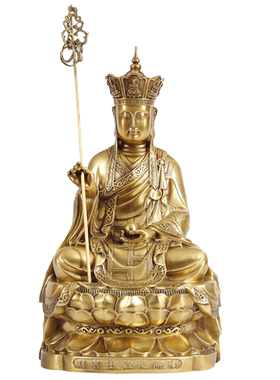 黄铜地藏王菩萨佛像摆件家居工艺