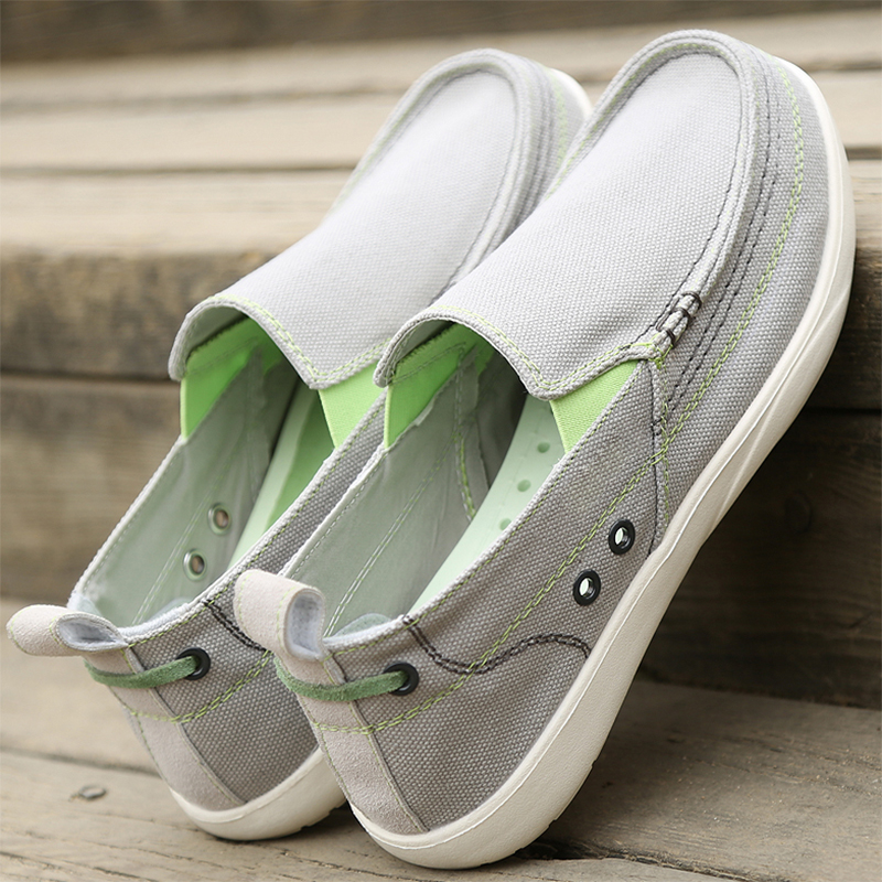 男士一脚蹬低帮懒人鞋休闲帆布鞋