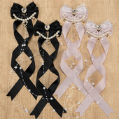 原创小偶像双马尾螺旋发夹蕾蕾系量产型推活abs珍珠链对夹洛丽塔