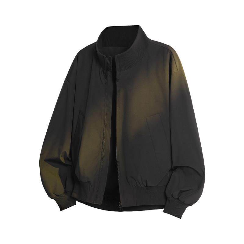 维路雅美式2026秋季新款高街飞行员夹克立领外套宽松潮牌棒球短款