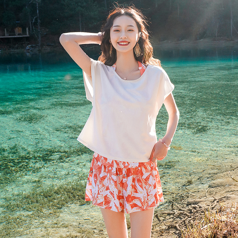 泳衣女夏分体保守遮肚显瘦微胖