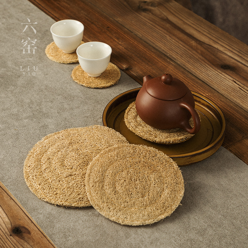 茶道紫砂藤编禅意风茶垫