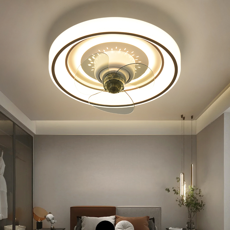 简约现代卧室书房摇头风扇灯