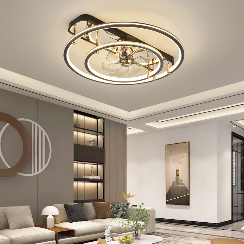 隐形客厅电扇一体风扇灯