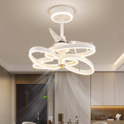饭厅吊扇灯吊扇灯简约现代饭厅餐桌吧台吊灯家用智能卧室客厅吊扇