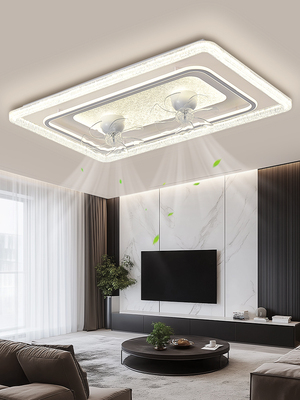 2025新款现代简约大气吸顶灯电风扇集成护眼主卧室灯