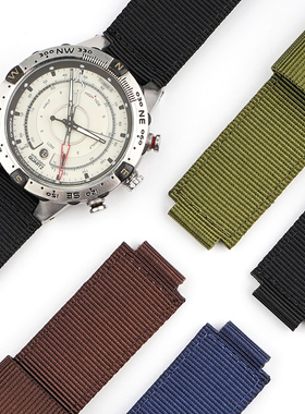 沐时代用TIMEX天美时潮汐系列指南针手表带T2N721 T2N720尼龙表带