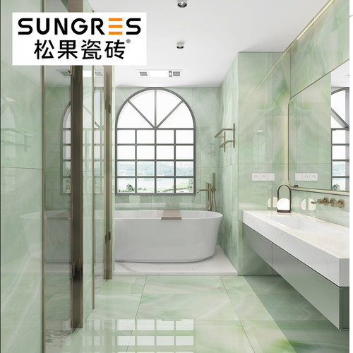 绿色奢石大理石通体大理石瓷砖客厅地砖卫生间厨房墙砖600 1200