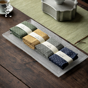 墨己茶巾棉麻垫布吸水日式专业迷你满天星茶布抹布茶韵复古茶巾