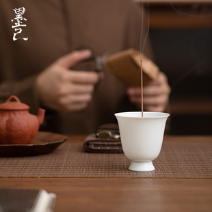 墨己手工超薄胎茶杯香炉线香插线底座室内茶艺香薰炉九孔香道香器