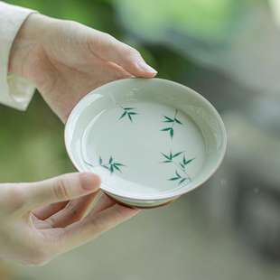 墨己高档青竹谨行壶承家用茶托盘茶台干泡台点心盘茶道配件茶点盘