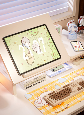 笔记本增高架电脑增高架悬空立式电脑支架平板笔记本电脑托架可升降抬高架底座办公桌面置物架ipad支撑架