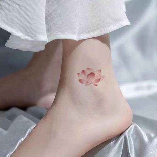 好运莲莲纹身贴防水持久