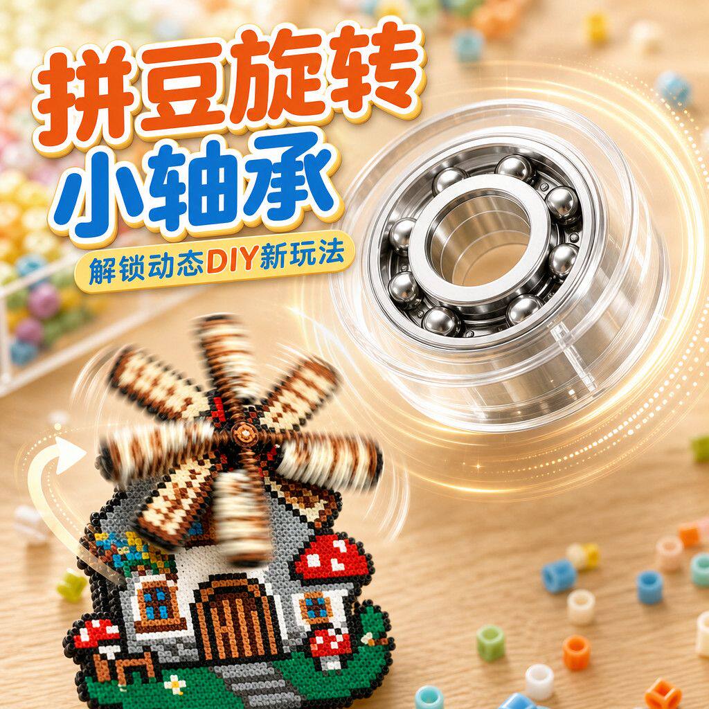 迷你金属旋转轴承美甲旋转diy手工制作石塑粘土玩具模型转盘配件