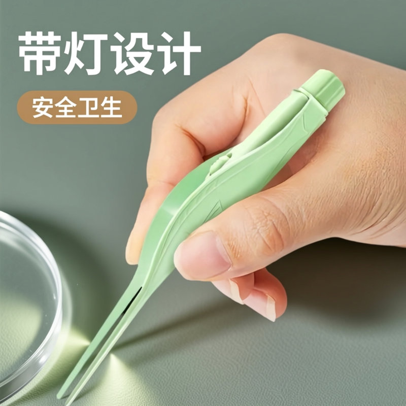 掏耳神器发光带灯挖耳勺儿童耳勺挖耳朵安全采耳专用耳屎工具镊子