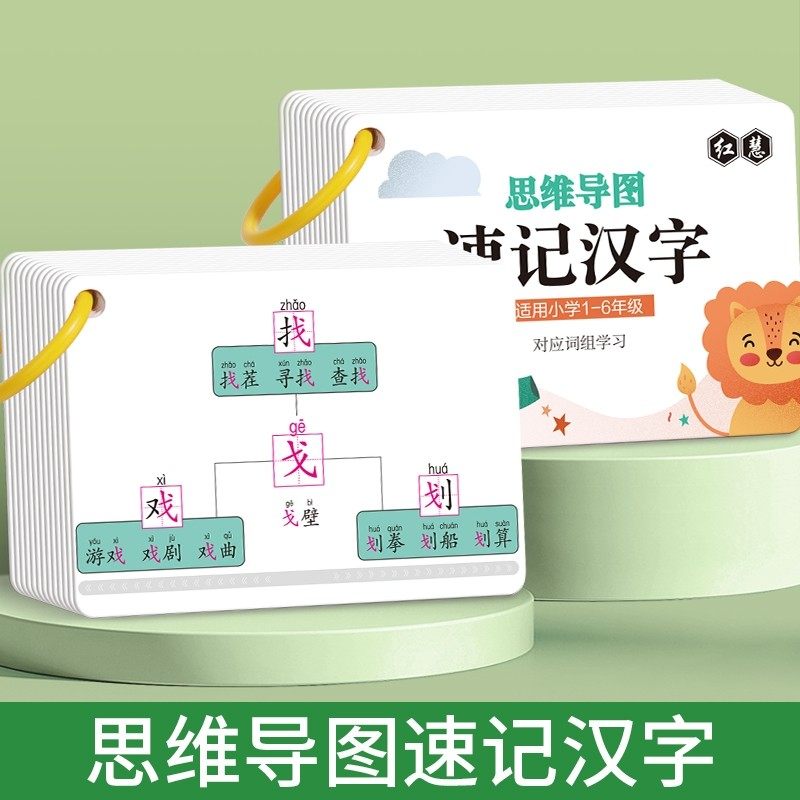 儿童速记汉字思维导图手卡