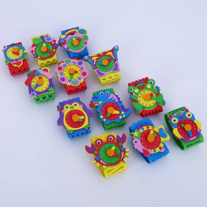 适用于手工diy制作EVA手表材料包 幼儿园儿童创意可爱粘贴卡通动