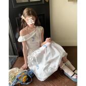 2026夏季 气质斜肩设计感碎花上衣高腰半身裙 新款 女法式