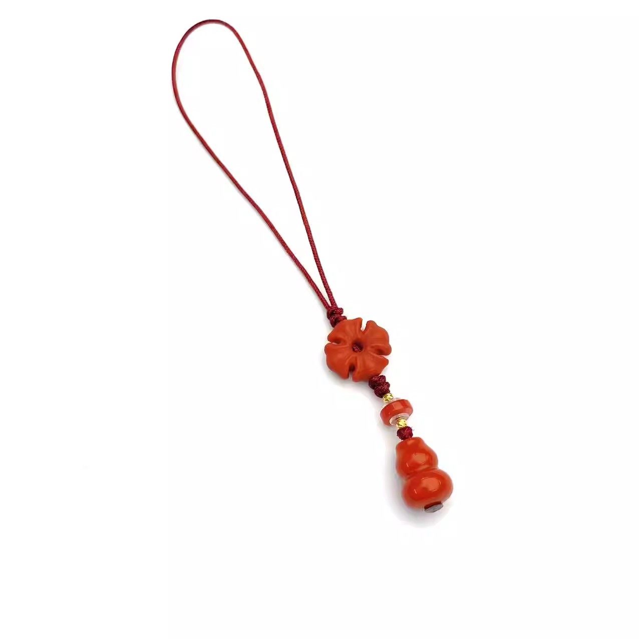 安伯曼瓦西南红玛瑙葫芦药片四叶草18K金编绳手机链挂件,珠宝/钻石/翡翠,其他,淘宝优惠券,粉丝福利购,淘宝优惠卷