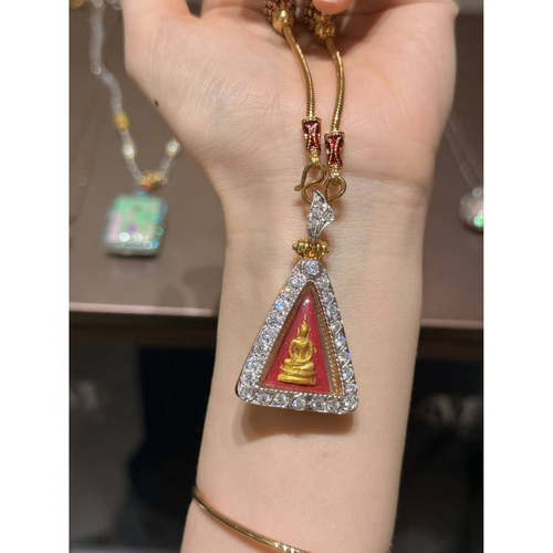 安伯曼古巴丙泰国三角女王牌牌九宝铜项链