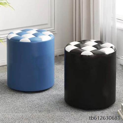 家用实木小皮凳创意时尚