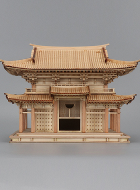 新中式客厅手工古建筑摆件