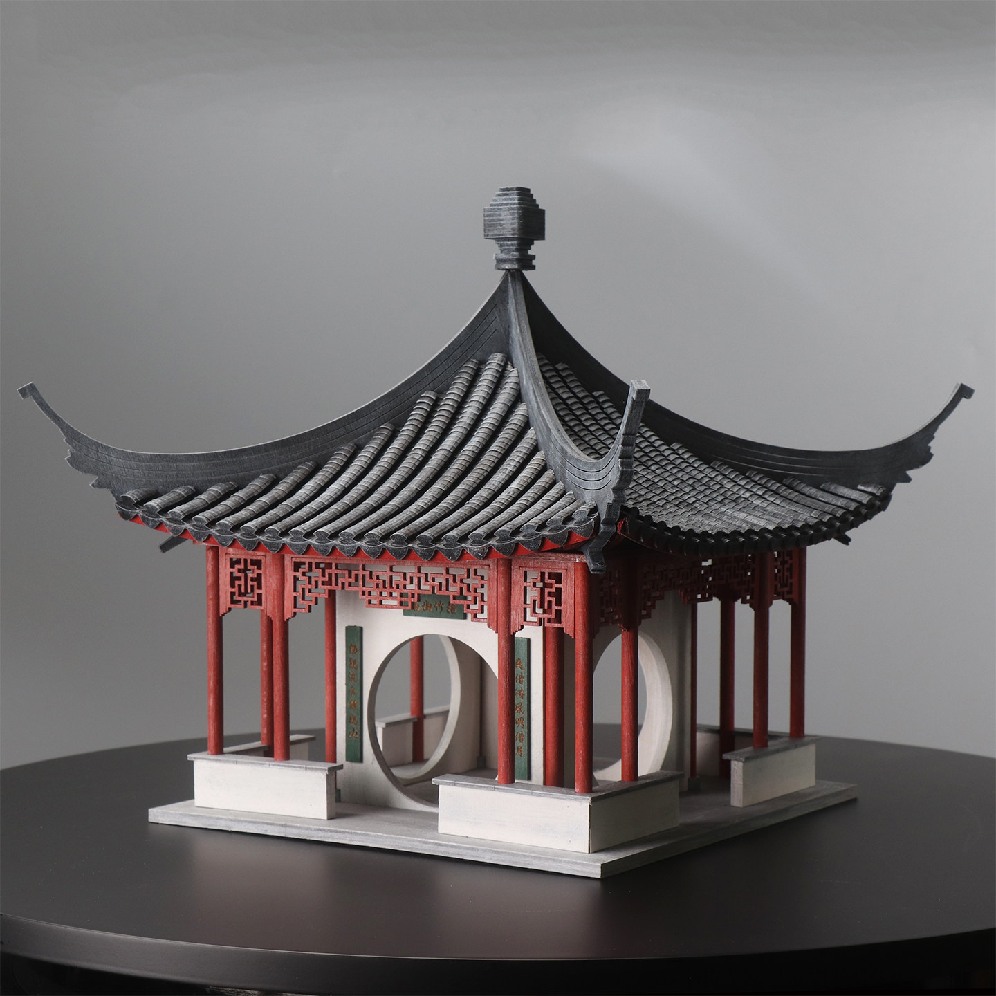 中式古风苏州园林悟竹幽居摆件