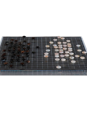现代新中式透明亚克力棋盘玛瑙石棋子茶室书房桌面家居装饰品摆件
