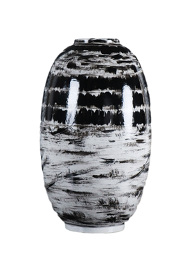 新中式风手绘水墨画陶瓷工艺品