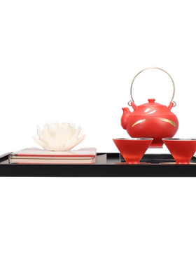 陶瓷新中式茶室茶几组合摆件