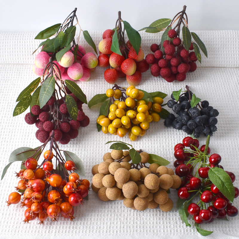 仿真水果串插枝金橘串假水果模型