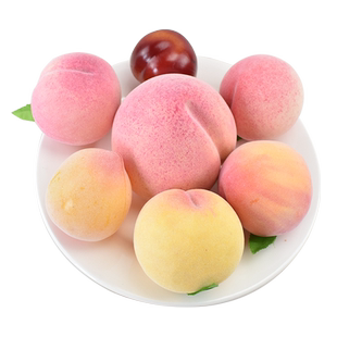 仿真桃子油桃 假水果仙桃模型玩具寿桃水蜜桃供佛装饰道具摆件