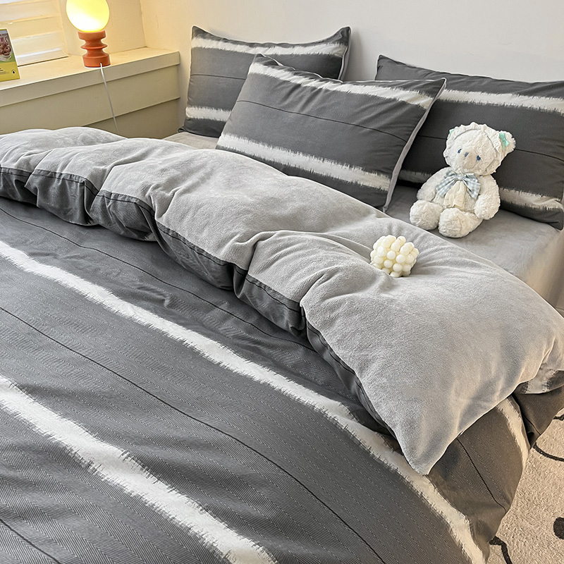 全棉被套斜纹一面纯棉单面绒保暖