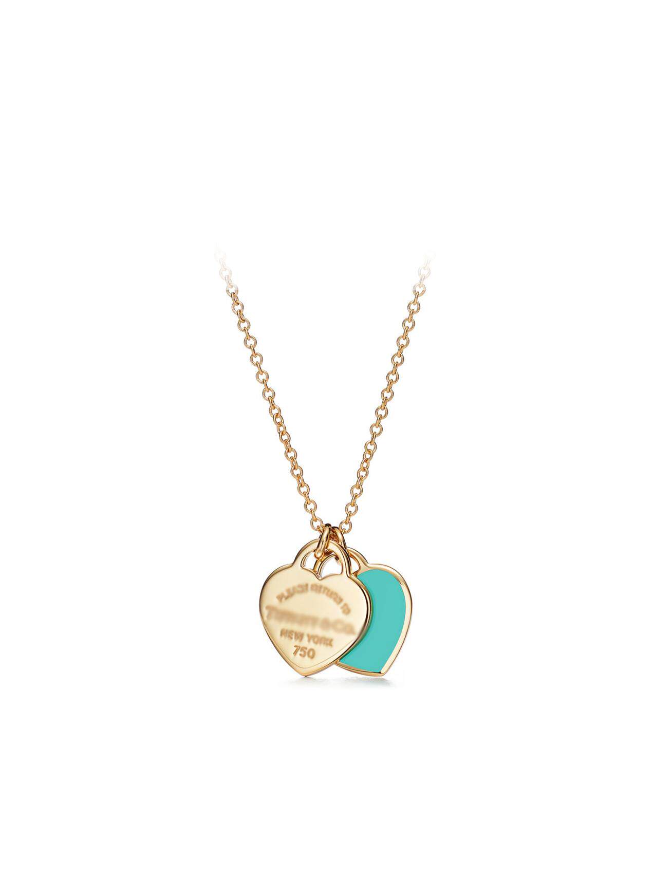 Cute Double Heart Enamel Necklace – S925 Silver, Subtle Sparkle! - Product image 3