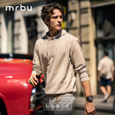 MrBu布先生贴身薄卫衣男休闲连帽男款 内搭上衣秋冬简约KT15763