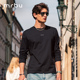 圆领秋冬打底衫 MrBu布先生长袖 t恤男士 logo印花简约上衣KT01885