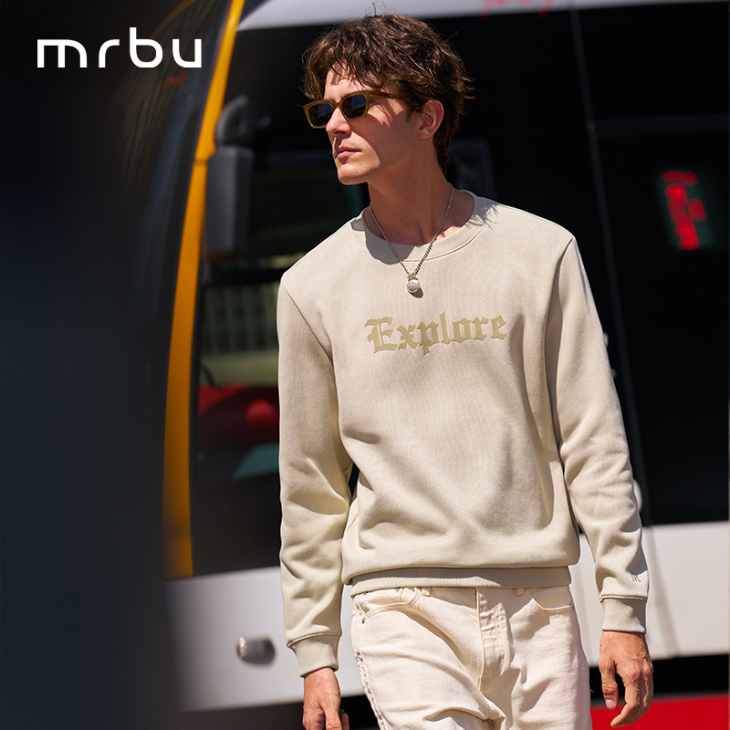MrBu布先生长袖圆领卫衣男士T恤