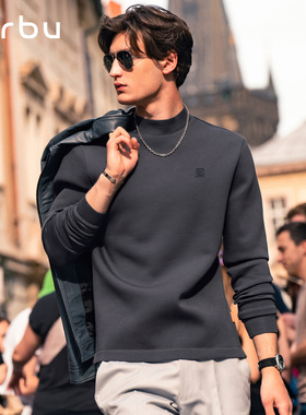 MrBu布先生热胆印花小高领加厚长袖T恤打底衫男士秋冬保暖KT01883