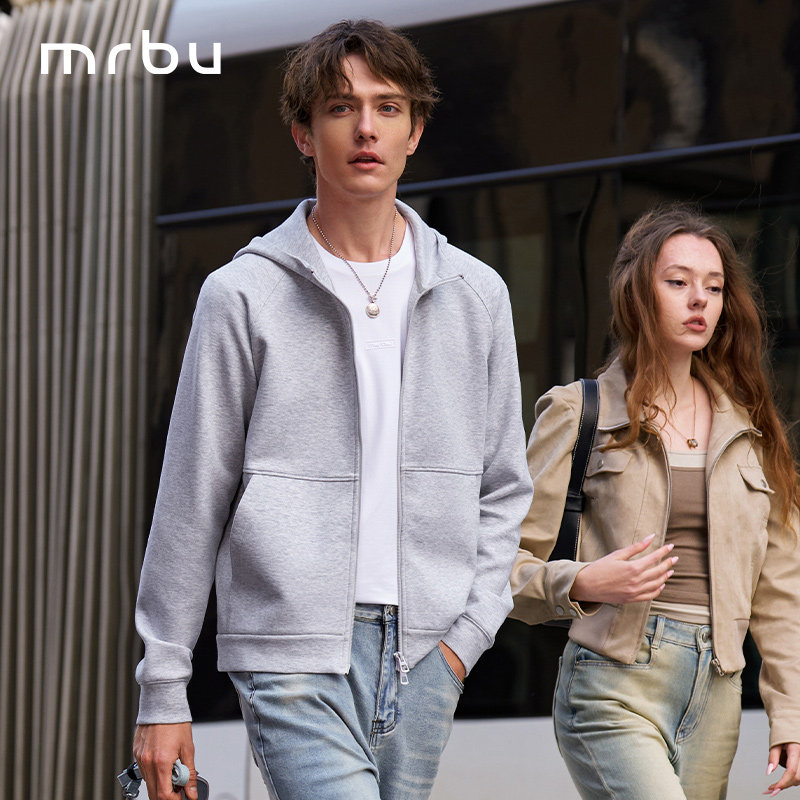 MrBu布先生灰色开衫卫衣男款针织外套长袖秋冬新款双拉链KT16630,男装,卫衣,淘宝优惠券,粉丝福利购,淘宝优惠卷