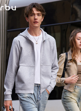 MrBu布先生灰色开衫卫衣男款针织外套长袖秋冬新款双拉链KT16630