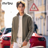 MrBu布先生双拉链外套男款 夹克KT15695 立领春秋休闲上衣条纹时尚