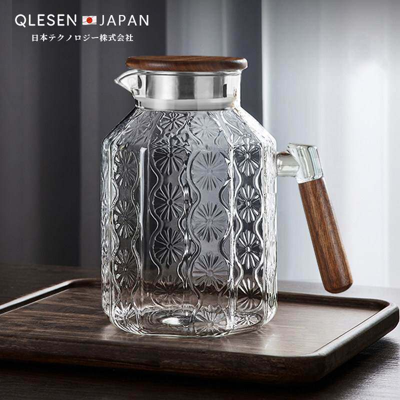 日本冷水壶玻璃耐高温家用大容量水瓶白开水杯套装冷水壶茶壶冷水